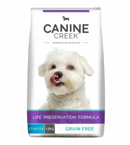 Canine Creek starter ultra premium dry dog food