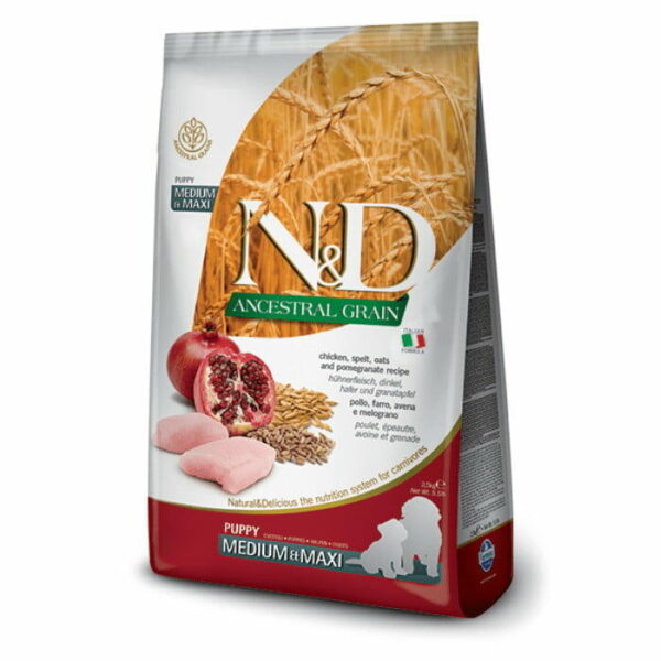 N&D Ancestral Chicken And Pomegranate Puppy Medium & Maxi Dog Food (1)