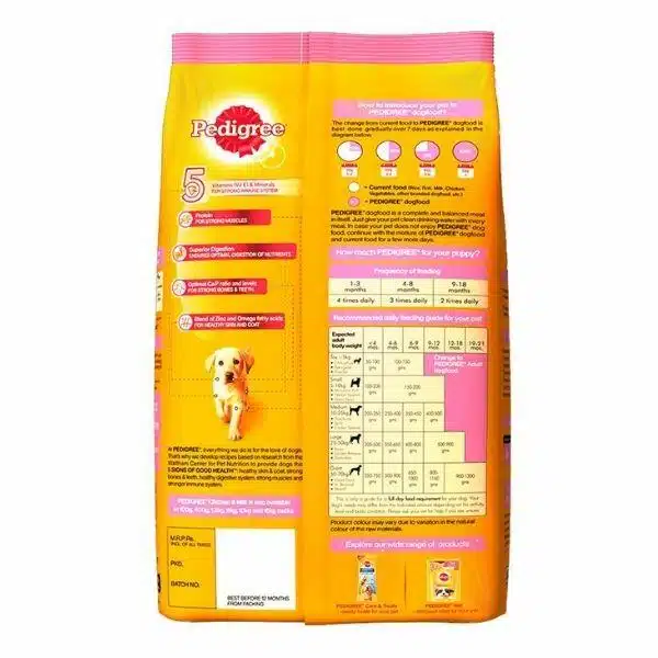 pedigree puppy chicken milk food