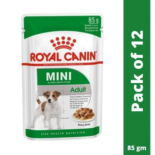 Royal Canin Mini Adult Gravy Wet Food 85gm (Pack Of 12)