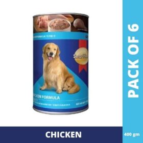 Smartheart Wet Food Chicken Tin For Adult Dog 400gm (Pack of 6)