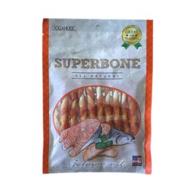 Superbone Chicken Stick Dog Treat 9 pics in 1 pack (Salmon Oil, Pack of 4)