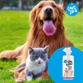 Captzack Silky Soothe Hypoallergenic Pet Wipes for Dogs and Cats