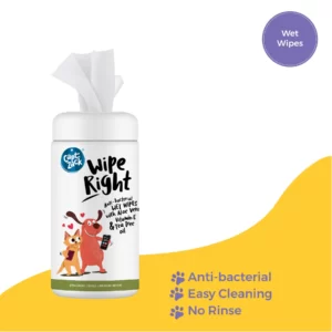 Captzack Wipe Right Anti-Bacterial Wet Wipes for Dogs and Cats