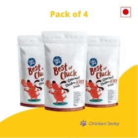 Captzack Best of Cluck Chicken Jerky Treats Pack of 4