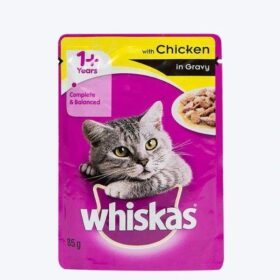 Whiskas Chicken in Gravy Adult Wet Cat Food - 85 g (Pack of 12)
