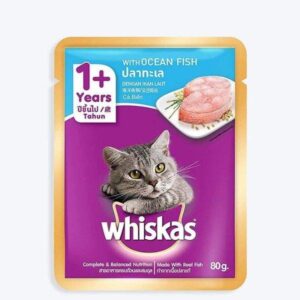 Whiskas Ocean Fish Adult Wet Cat Food - 80 g (Pack of 12)