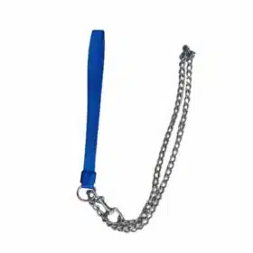 Nylon Blue Handle with Steel Chain Leash For Dog 3.2mm