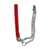 Nylon Red Handle with Steel Chain Leash For Dog