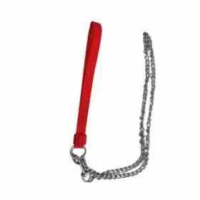 Nylon Red Handle with Steel Chain Leash For Dog 3.2mm
