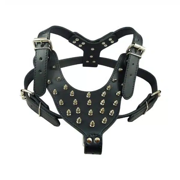 Smarty Pet Leather-Spike Harness For Dog