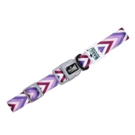 Basil Printed Padded Collar for Dogs - Purple