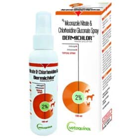 Dermichlor Antibacterial Antifungal Spray for Dogs and Cats