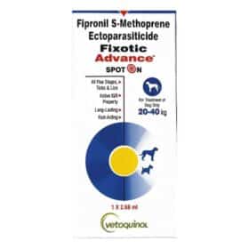 Fixotic Advance Tick & Flea Control Spot On for Dogs upto 20-40kg