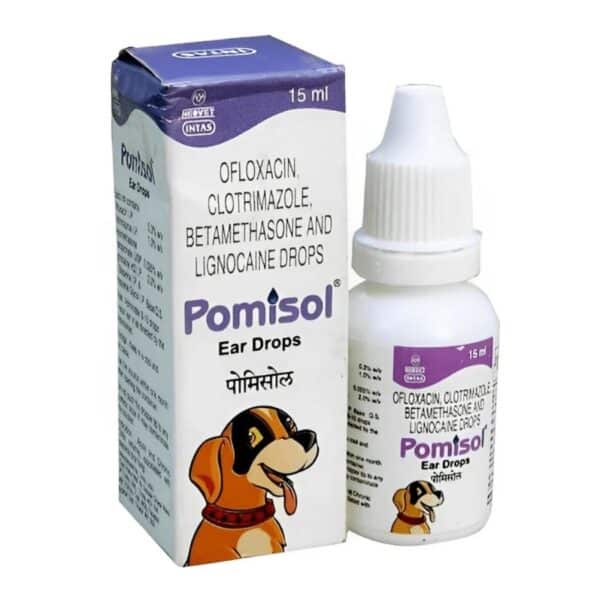 Intas Pomisol Ear Drops for Dogs & Cats