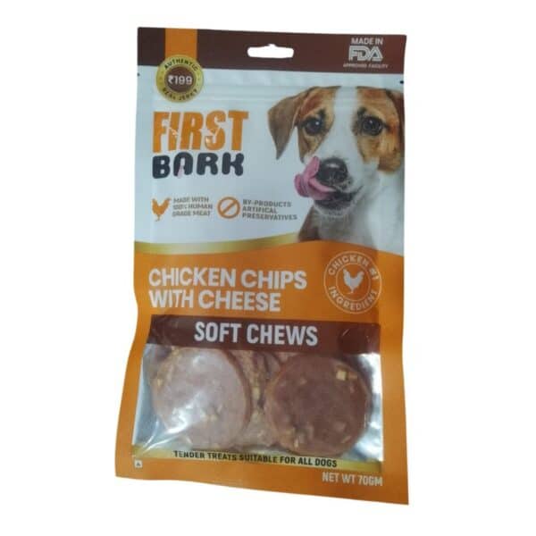 FirstBark Chicken Chips With Cheese Treat For Dogs