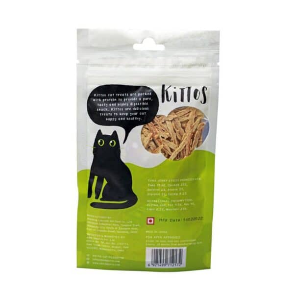 Kittos Purr Fect Tuna Jerky Strips Cat Treats