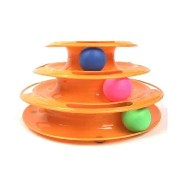 SmartyPet Tower of Tracks Cat Toy 3 Layer Wheels