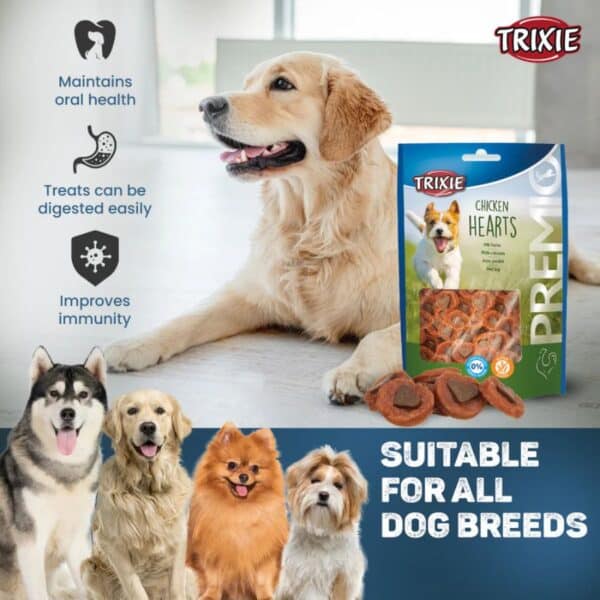 Trixie Premio Chicken Hearts Mit Huhn Dog Treats