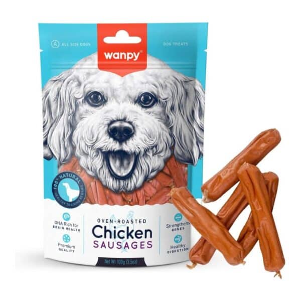 Wanpy Oven Roasted Chicken Sausages Dog Treats