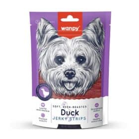 Wanpy Oven Roasted Soft Duck Jerky Strips Dog Treats