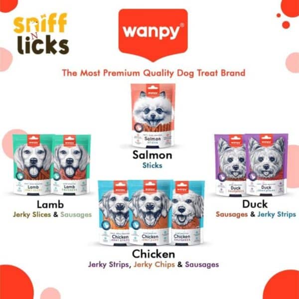 Wanpy Oven Roasted Soft Duck Jerky Strips Dog Treats