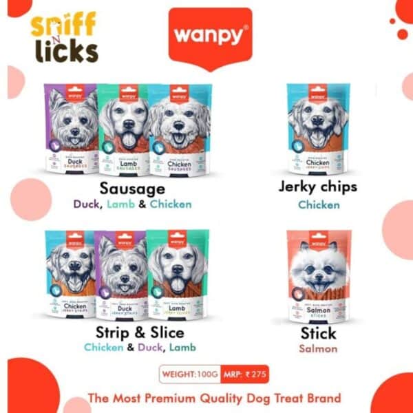 Wanpy Oven Roasted Soft Duck Jerky Strips Dog Treats