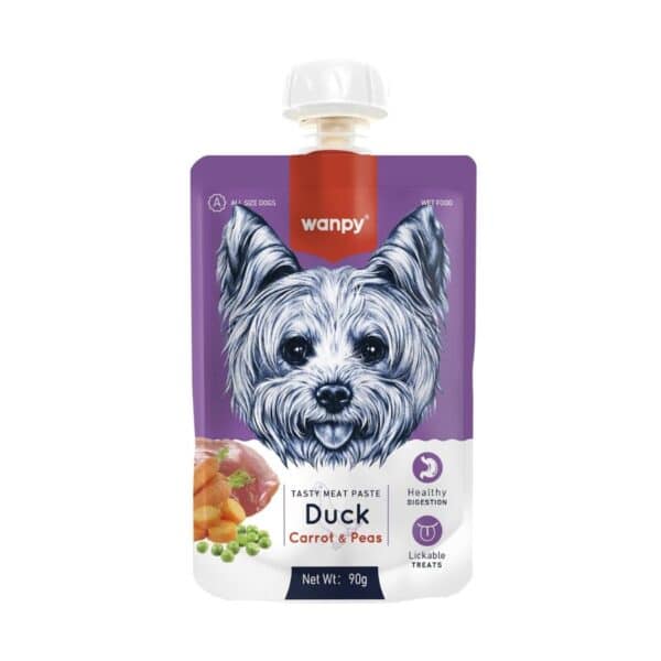 Wanpy Meat Paste Duck Carrot and Pea Dog Wet Food