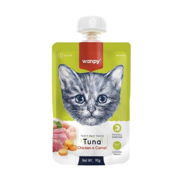 Wanpy Meat Paste Tuna Chicken and Carrot Cat Wet Food