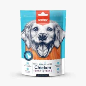 Wanpy Oven Roasted Chicken Jerky strips Dog Treats