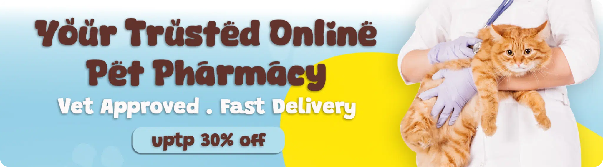 Your Trusted Online Pet Pharmacy sale banner_curved