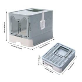 Covered Cat Toilet Durable Pet Litter Box