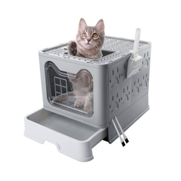 Covered Cat Toilet Durable Pet Litter Box