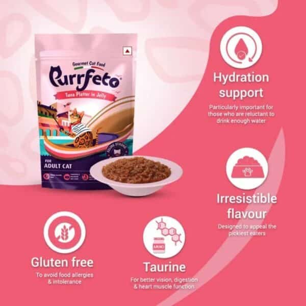 Purrfeto Tuna Platter in jelly Adult Gravy Cat Food