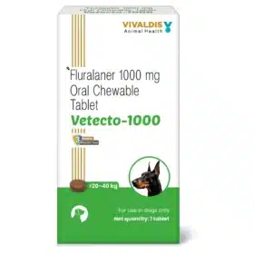Vivaldis Vetecto 1000 Fluralaner chewable tablet for Dogs
