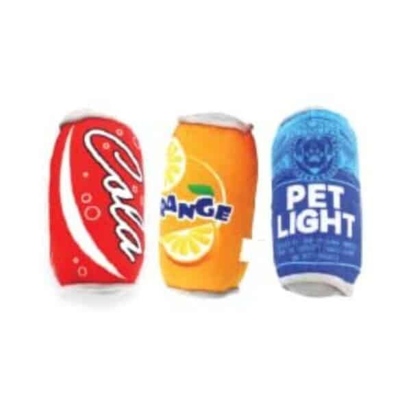 Pet Light Beer Can Soft Squeaky Plush Dog Toy