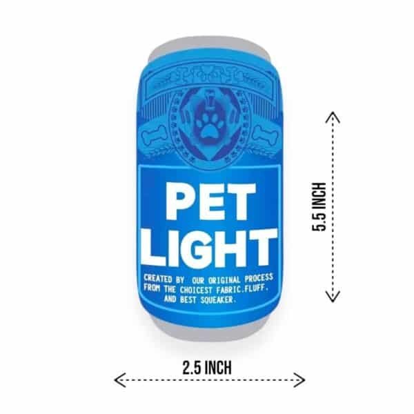 Pet Light Beer Can Soft Squeaky Plush Dog Toy