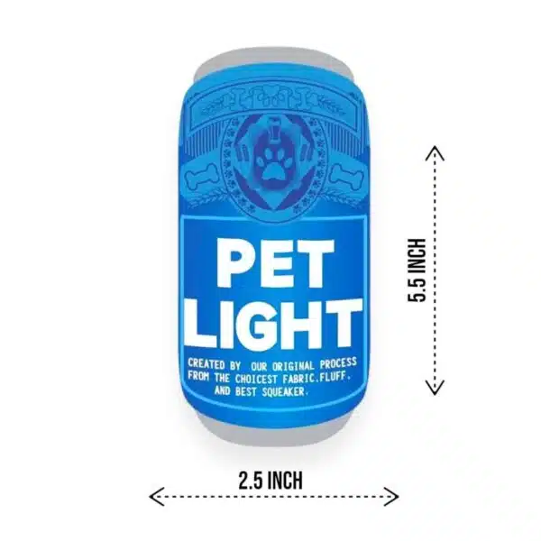 Pet Light Beer Can Soft Squeaky Plush Dog Toy