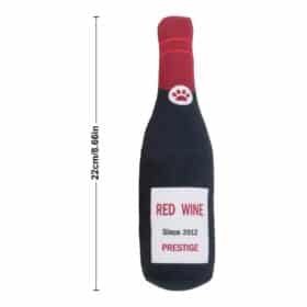 Soft Squeaky Dog Plush Toy in Wine Bottle Shape