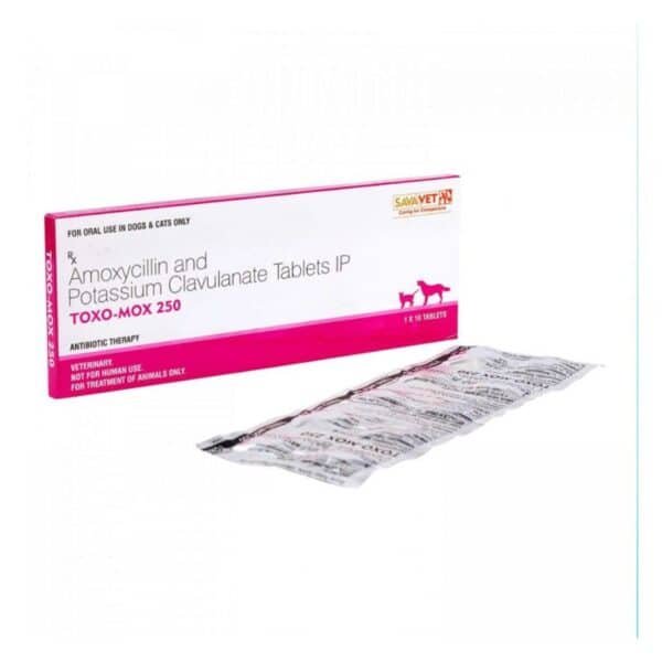 Toxo Mox Amoxycillin Tablets for Dogs & Cats 250mg