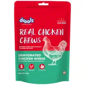 Drools Dehydrated Real Chicken Wing Chews Treat for Dogs