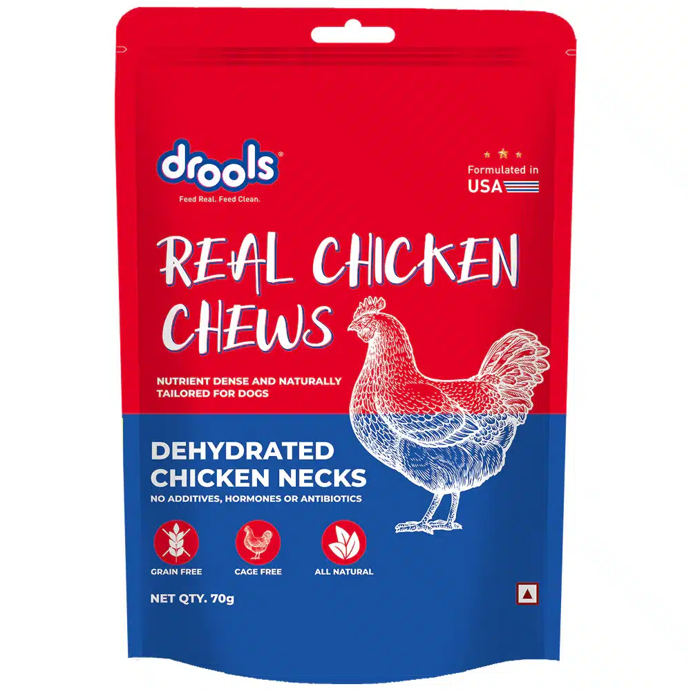 Drools Dehydrated Real Chicken Necks Chews Treat for Dogs
