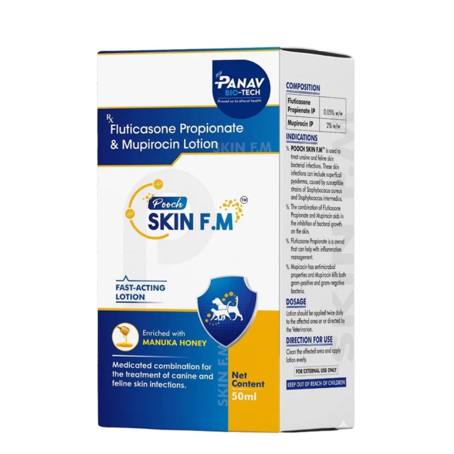 Pooch Skin F.M Lotion for Dogs & Cats 50ml