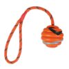 TRIXIE Wavy Ball on a Rope Natural Rubber Toy