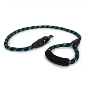 Basil Rope Leash for Dogs 4 Feet (Black & Blue)