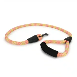 Basil Rope Leash for Dogs 4 Feet (Yellow & Pink)