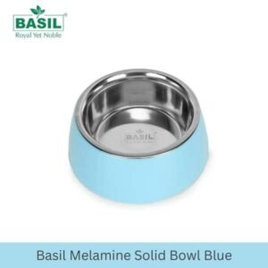 Basil Melamine Solid Bowl Blue for Dogs