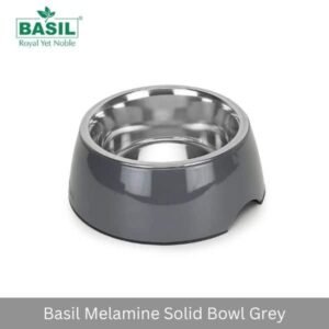 Basil Melamine Solid Bowl Grey for Dogs