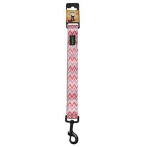 Basil Printed Padded Leash for Dogs - Red