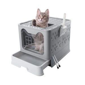 Pgpet Covered Cat Toilet Durable Pet Litter Box
